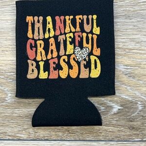 Thankful Grateful & Blessed Coolie in Black
